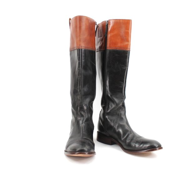 Charlie 1 Horse/Vintage Shoes - Vintage Charlie 1 Horse Riding Boots Knee Tall Leather Black Brown Equestrian